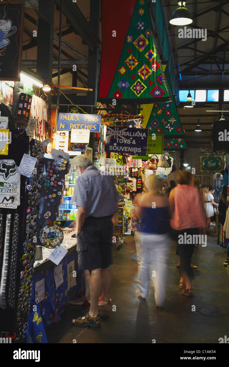 Souvenir stalls in Fremantle Market, Fremantle, Western Australia, Australia Stock Photo