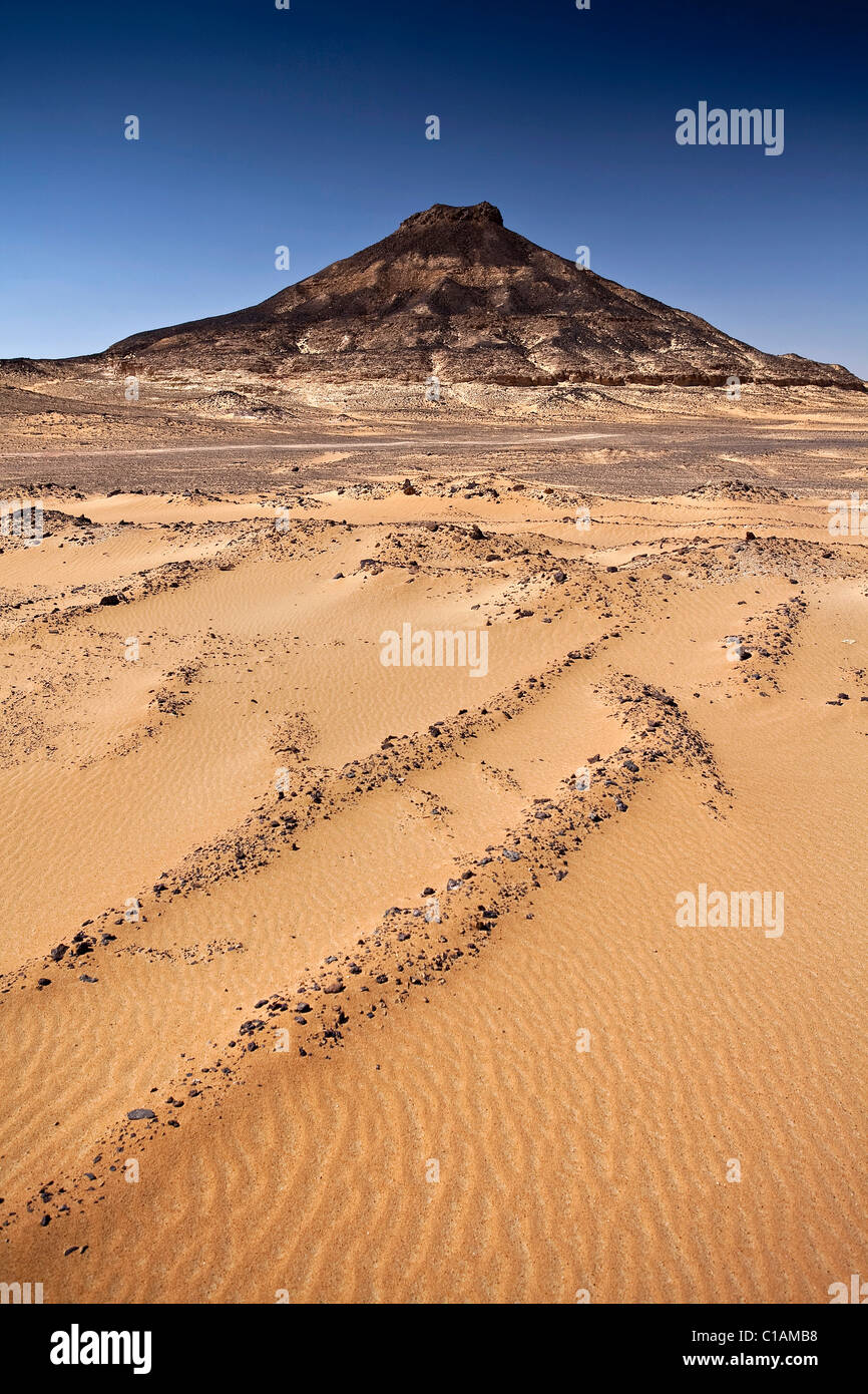 Black desert, Egypt, North Africa Stock Photo