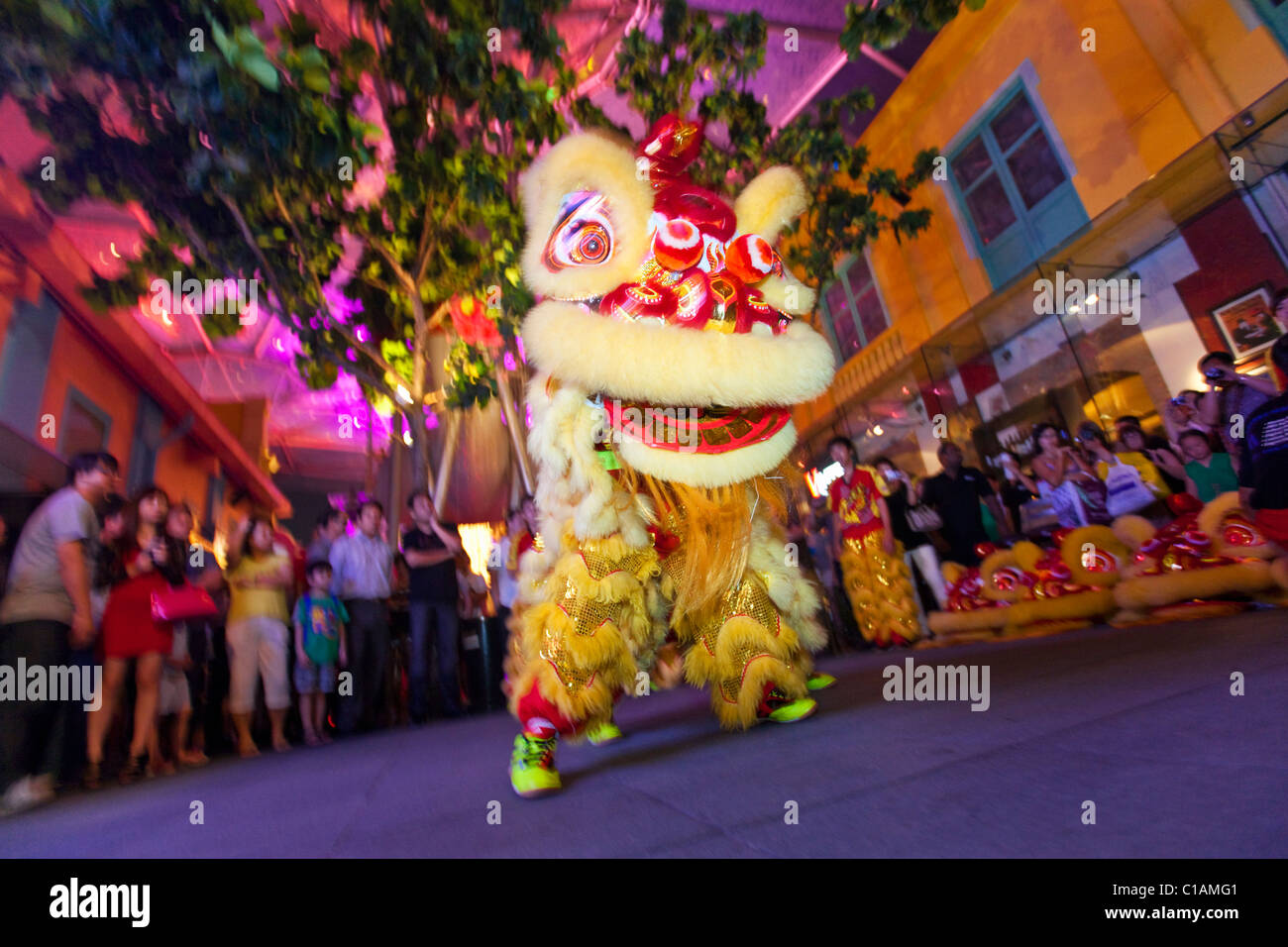 lion dance in singapore chinese new year