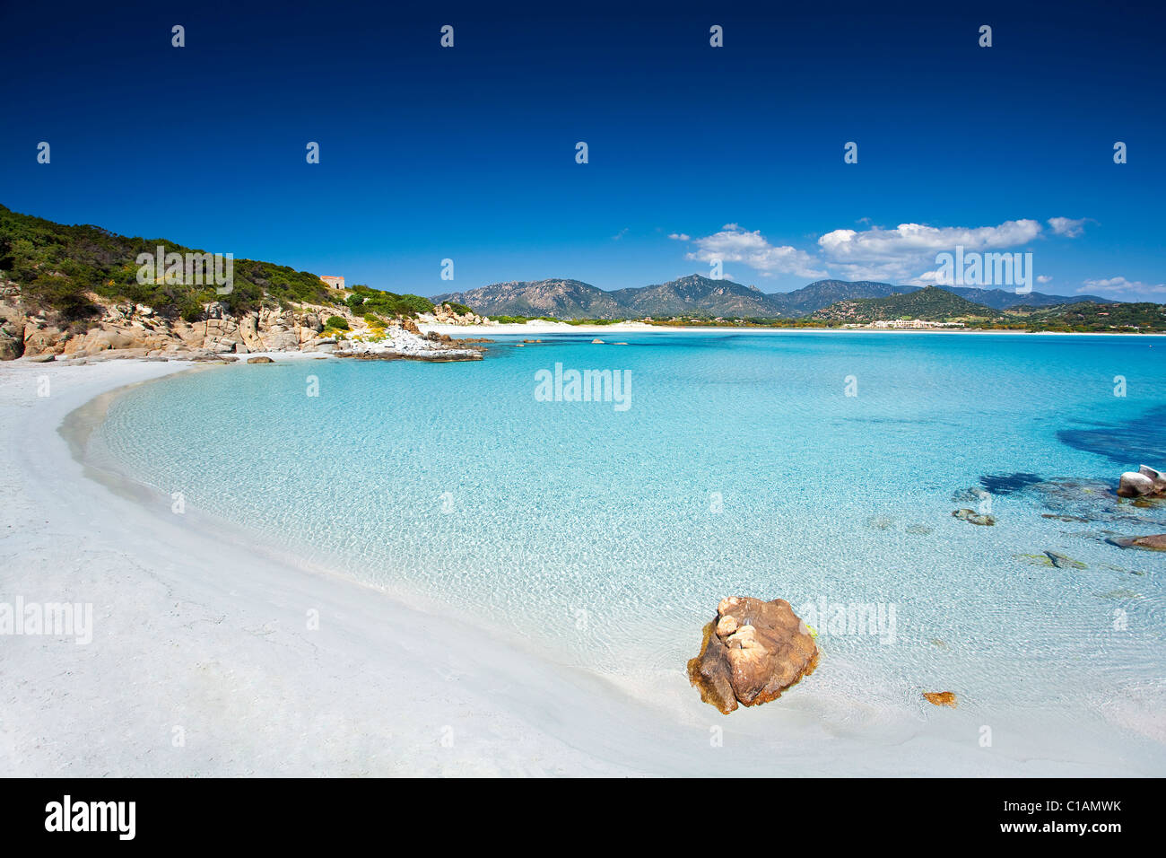 porto-giunco-beach-villasimius-ca-sardinia-italy-europe-stock