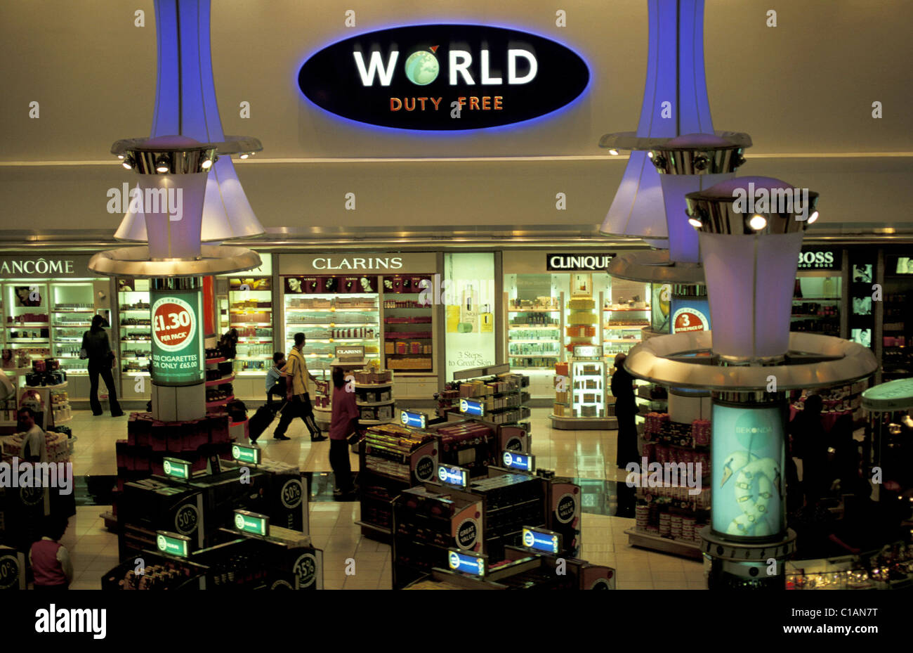 Barbados, Bridgetown airport, duty free Stock Photo Alamy