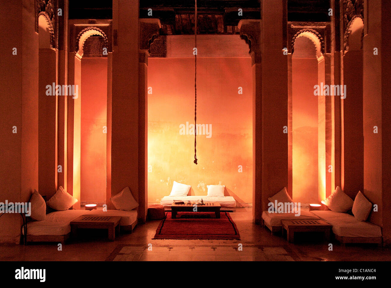 Riad, Medina, Marrakech, Morocco, North Africa Stock Photo