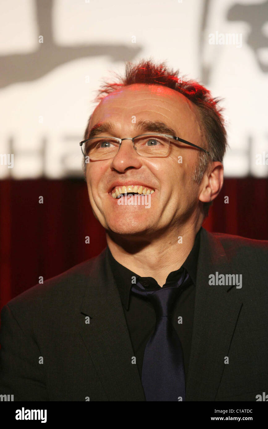 Director Danny Boyle attends the Chinese premiere of “Slumdog