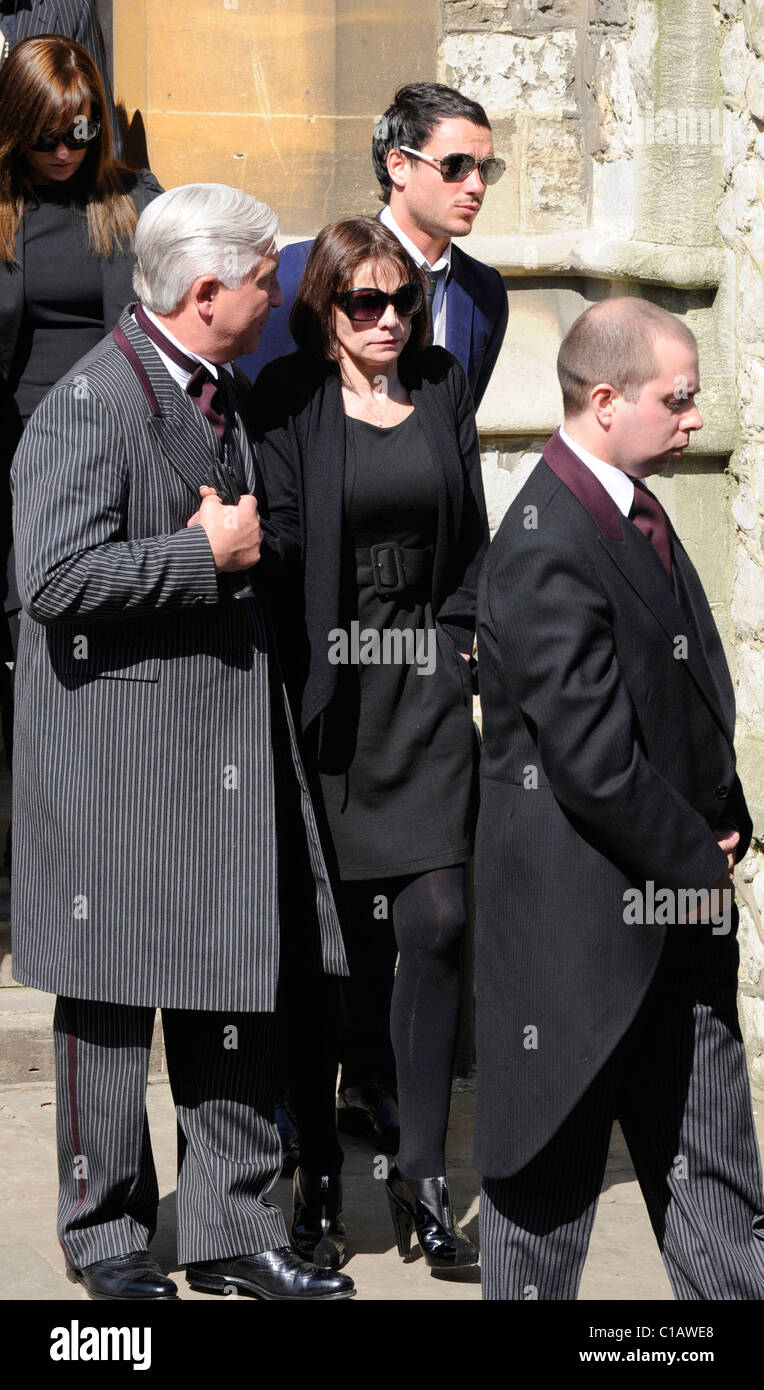 Jade Goody's Widower, Jack Tweed appears to be wearing his wedding suit as he leaves with Jade's mother, Jackiey Budden. Stock Photo