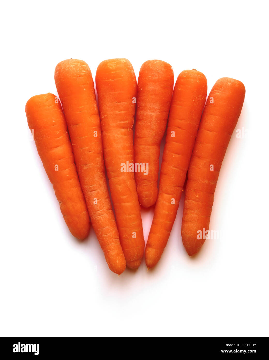 Carrots on a white background. Stock Photo