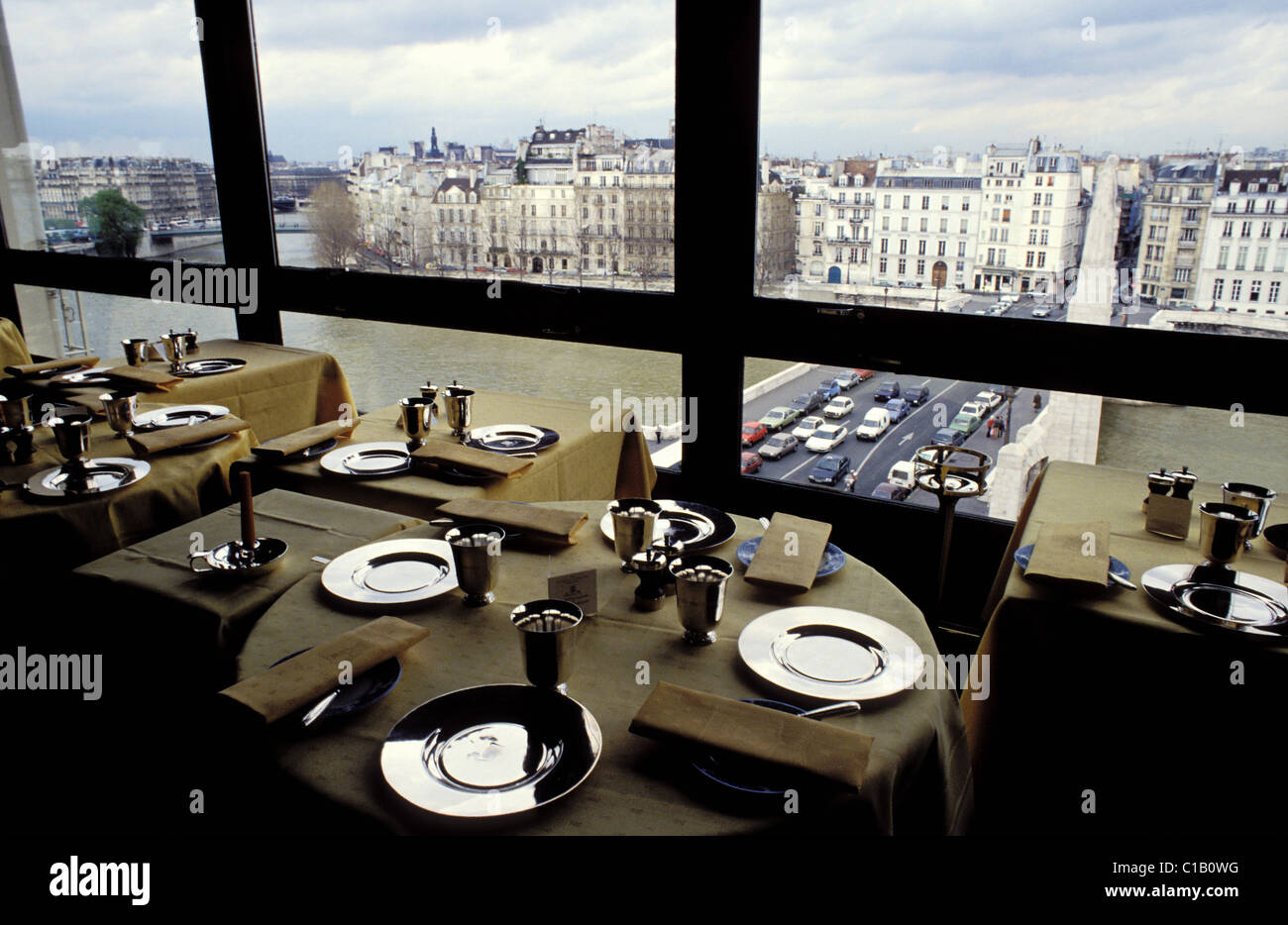 France, Paris, Notre Dame area seen from the Tour d'Argent restaurant Stock Photo