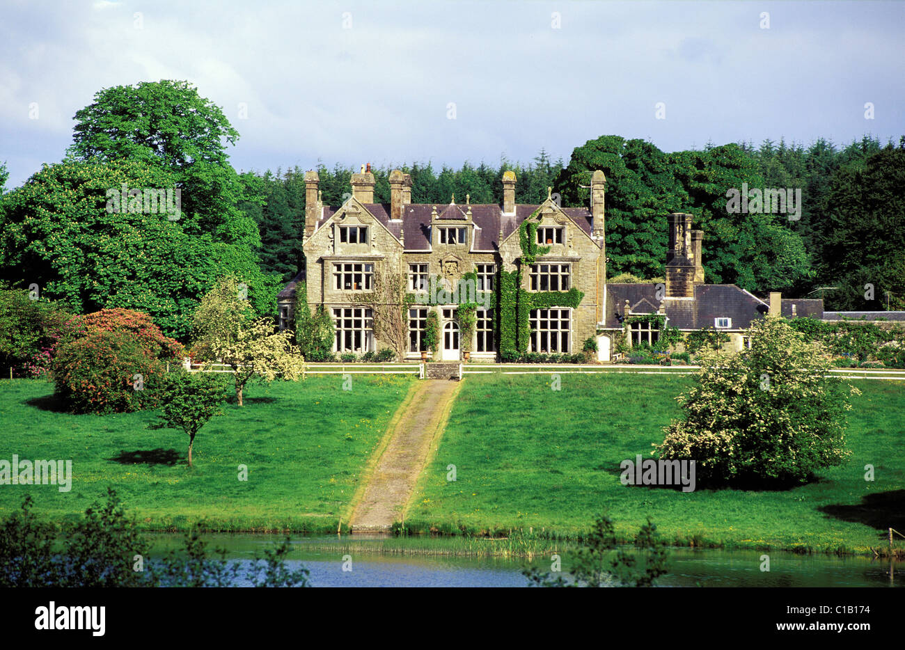 United Kingdom, Ulster, Tyrone county, charming country manor, Blessingbourne, house built in 1874 Stock Photo
