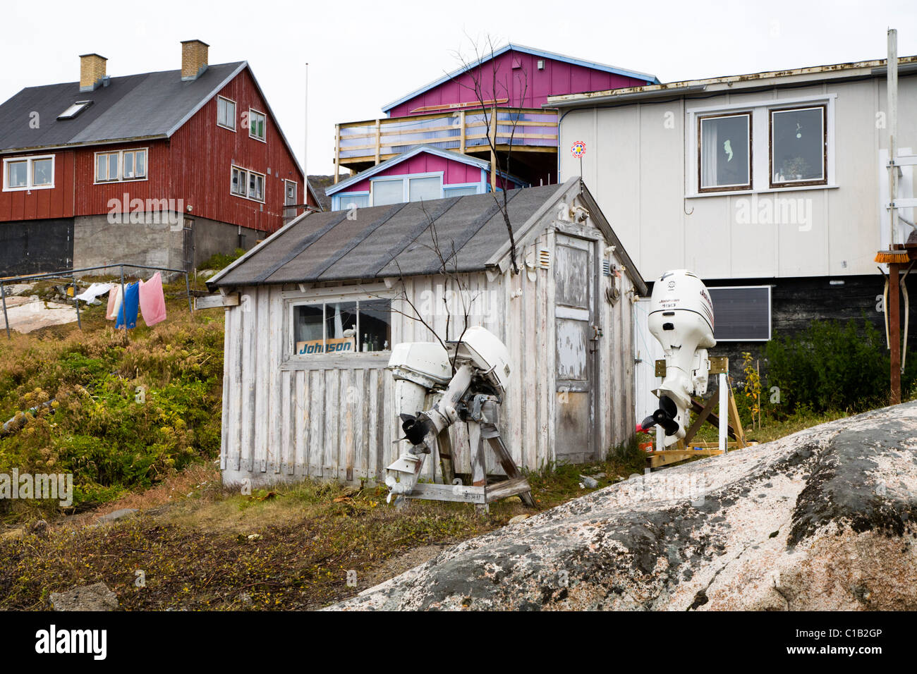 Houses in Qaqortoq (Julianehåb), South Greenland Stock Photo Alamy