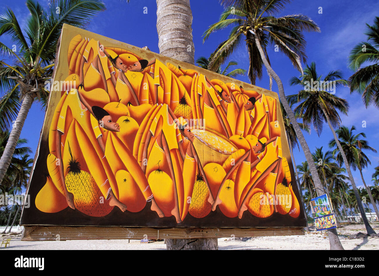 Dominican republic punta cana paintings hi-res stock photography