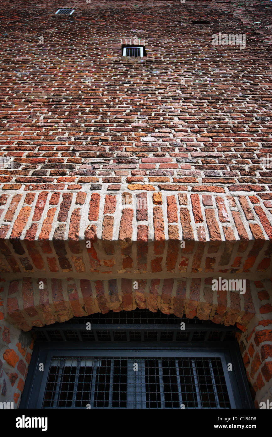 a window with bars in an old building Stock Photo - Alamy