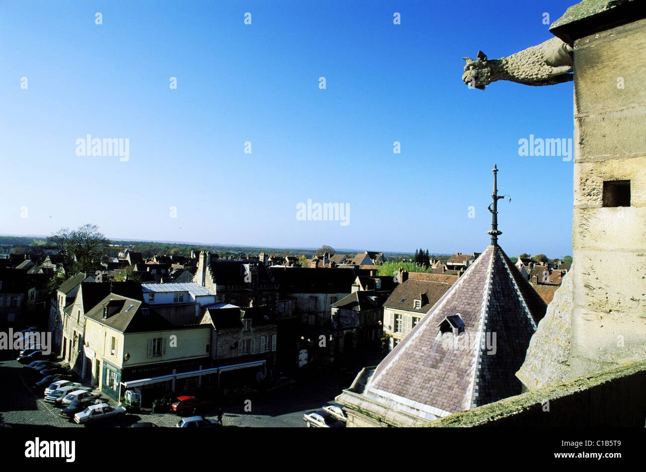France, Oise, Senlis, view from the top of the cathedral Stock Photo