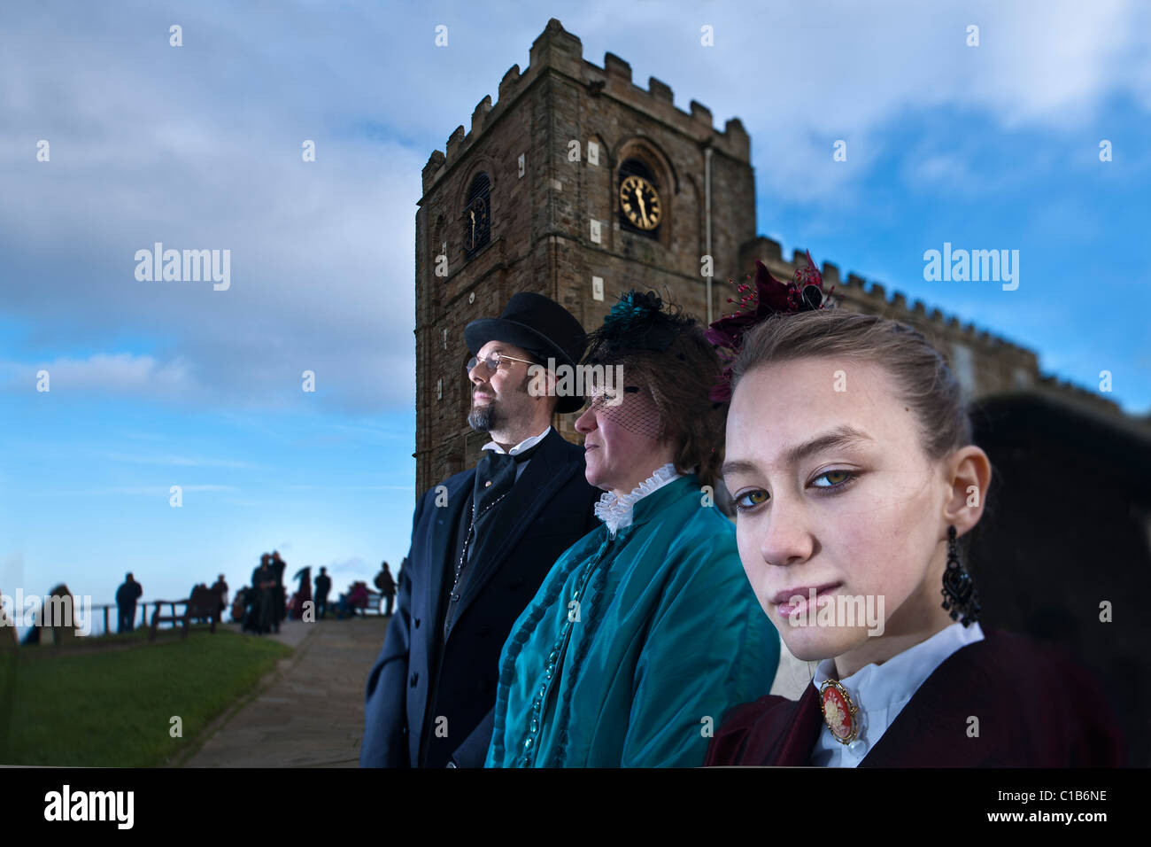 Goths at Whitby Goth weekend. Stock Photo