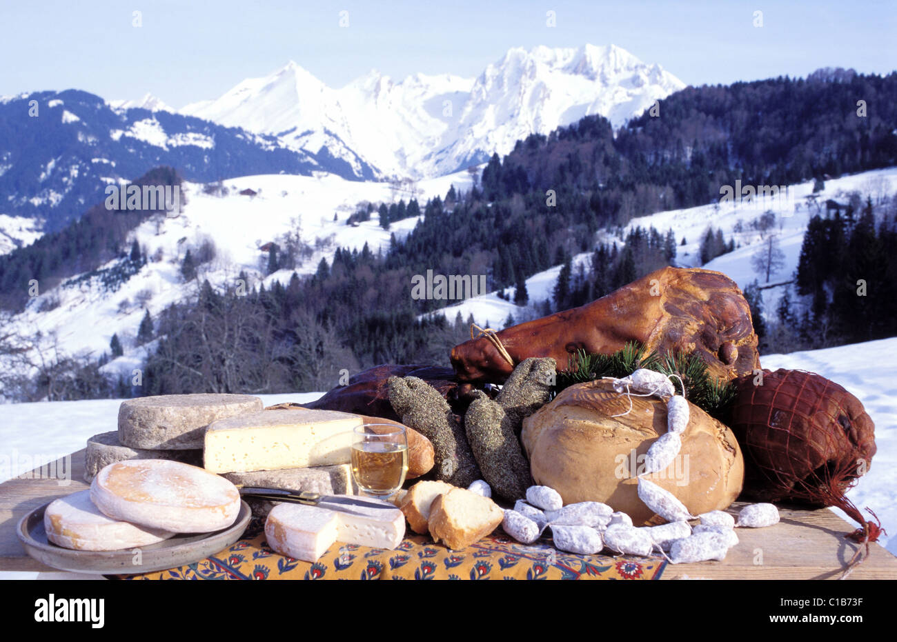 France, Haute Savoie, local culinary products Stock Photo