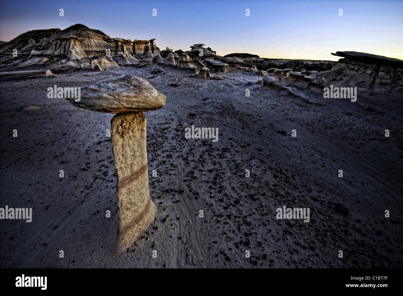 Bisti Badlands rock formations Stock Photo
