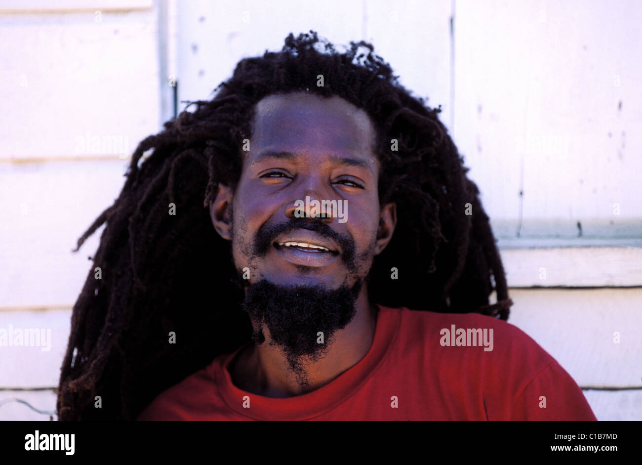 Jamaica, Saint-Andrew Parish, numerous young Jamaicans took up Bob Marley's rasta Kingstown hairdo Stock Photo