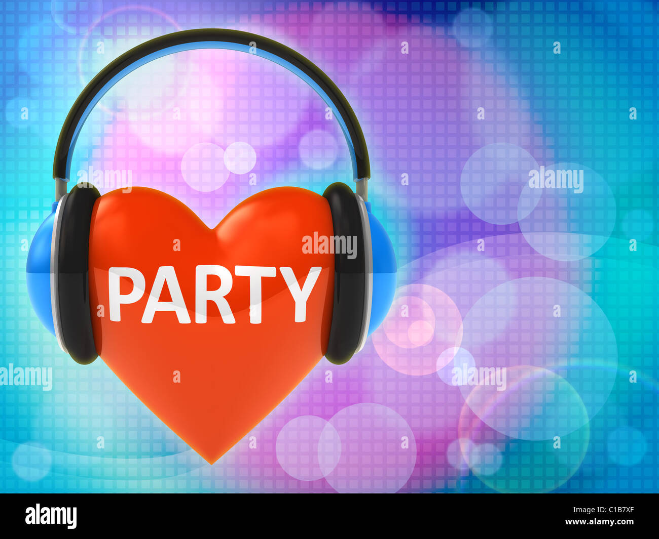 I love party abstract background Stock Photo