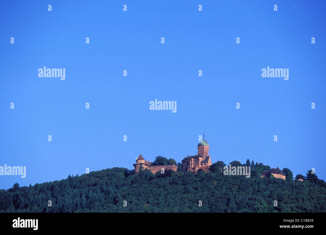 Haut Rhin Bas Rhin France, Bas Rhin, Haut Koenigsbourg medieval fortress (Alsace Stock ...