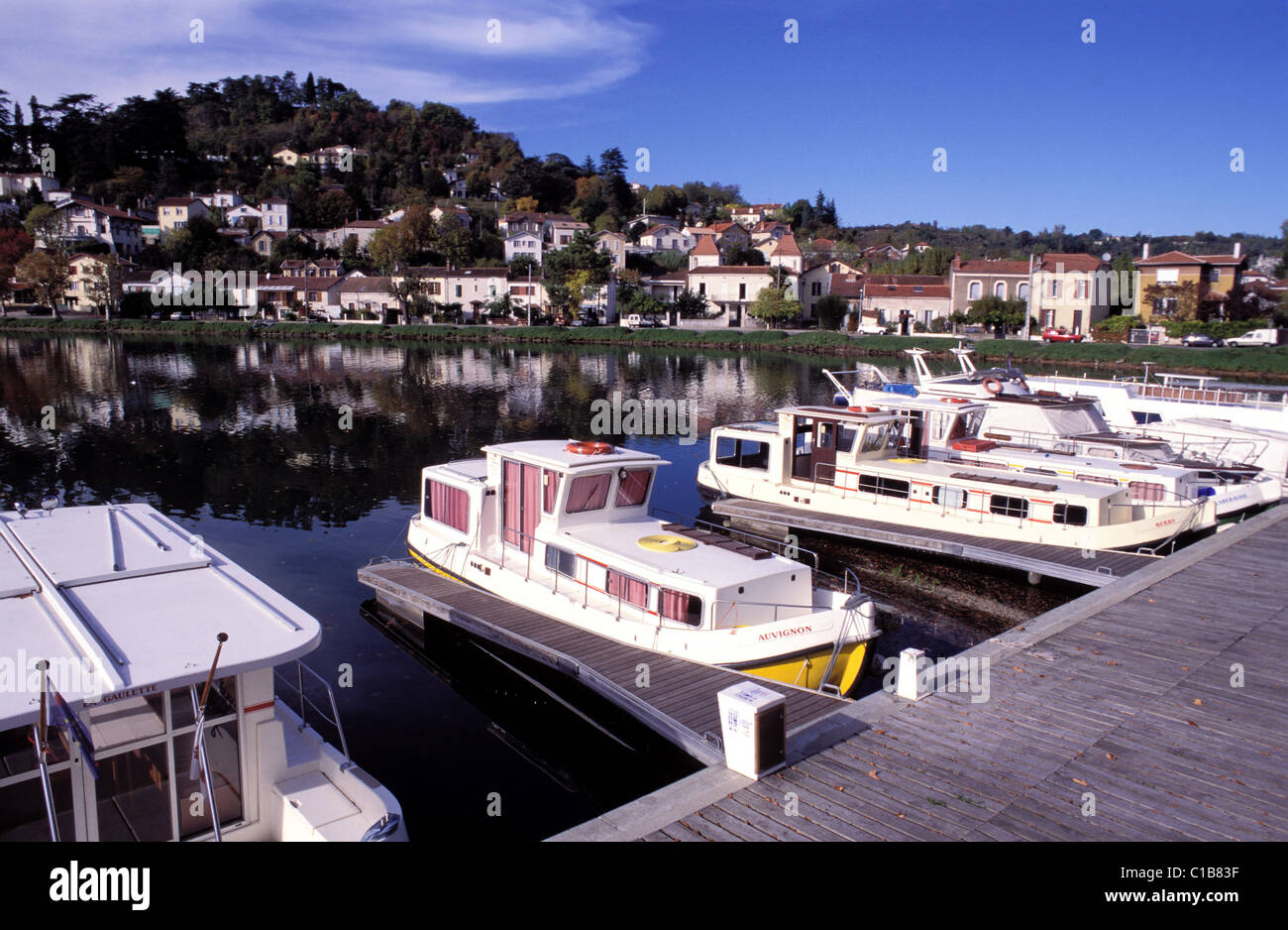 France, Lot et Garonne, Agen port, literal canal Stock Photo