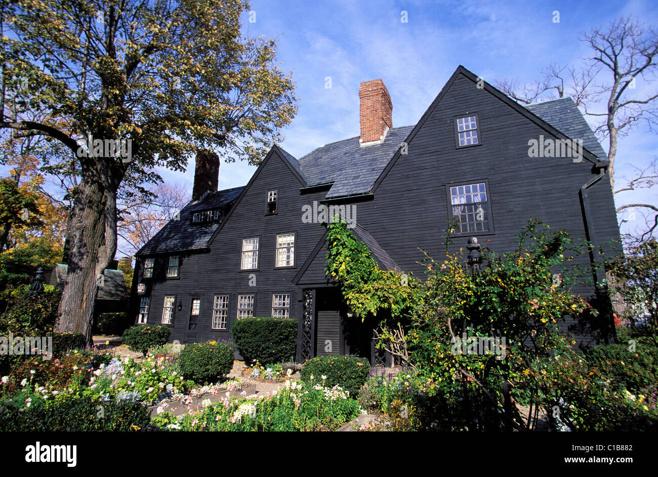 United States, Massachusetts, Salem, the House of the Seven Gables, Nathaniel Hawthorne Stock Photo