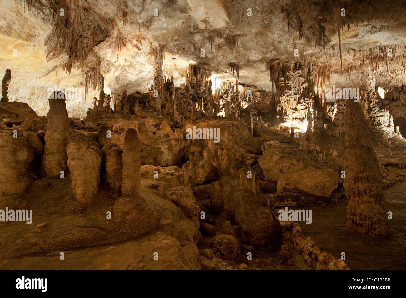 Cuevas del Drach, Porto Cristo, Interior of the Dragon Caves, Mallorca, Spain Stock Photo