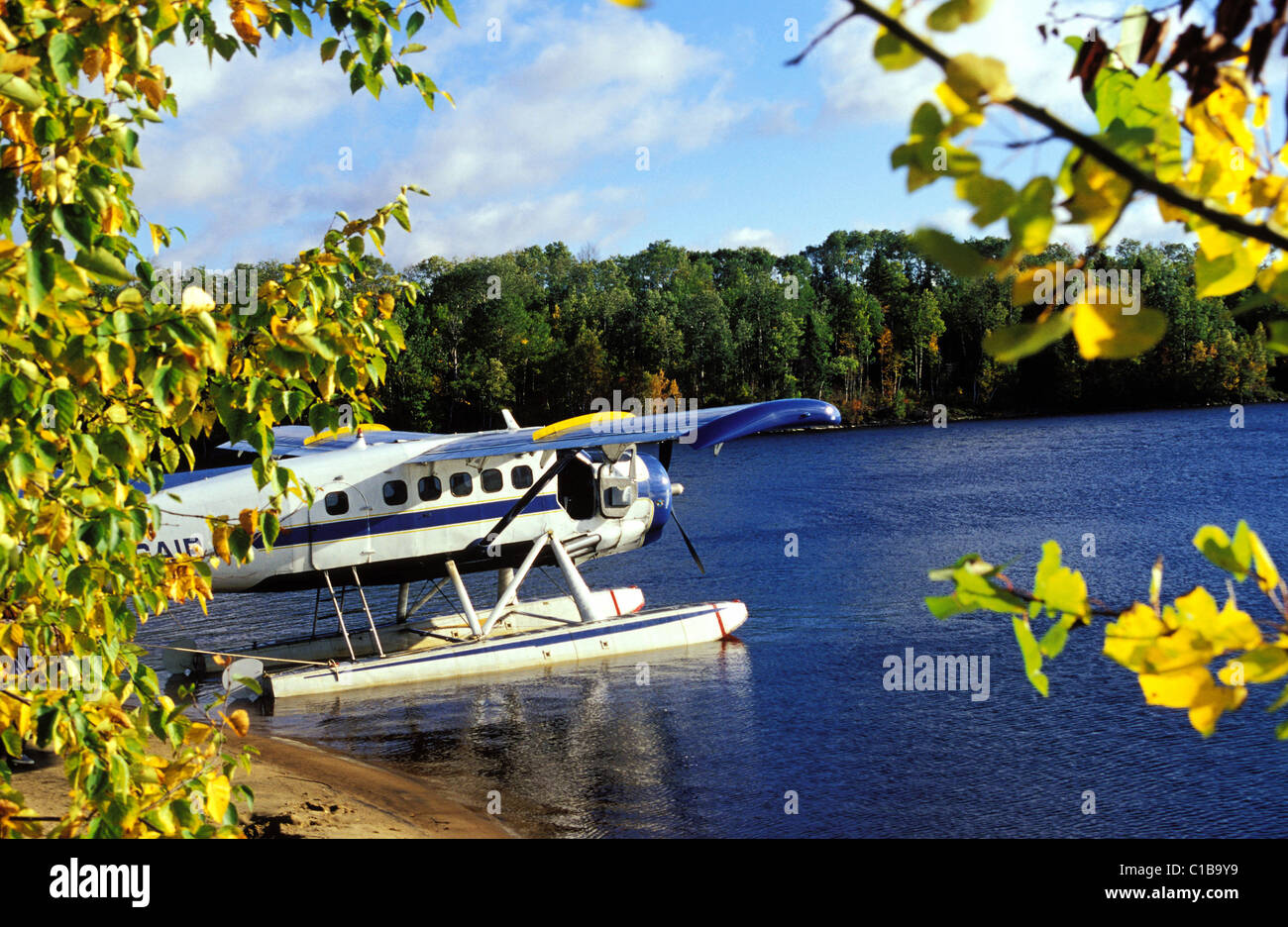 Canada, Quebec Province, seaplane is a widespread mean of transport Stock Photo