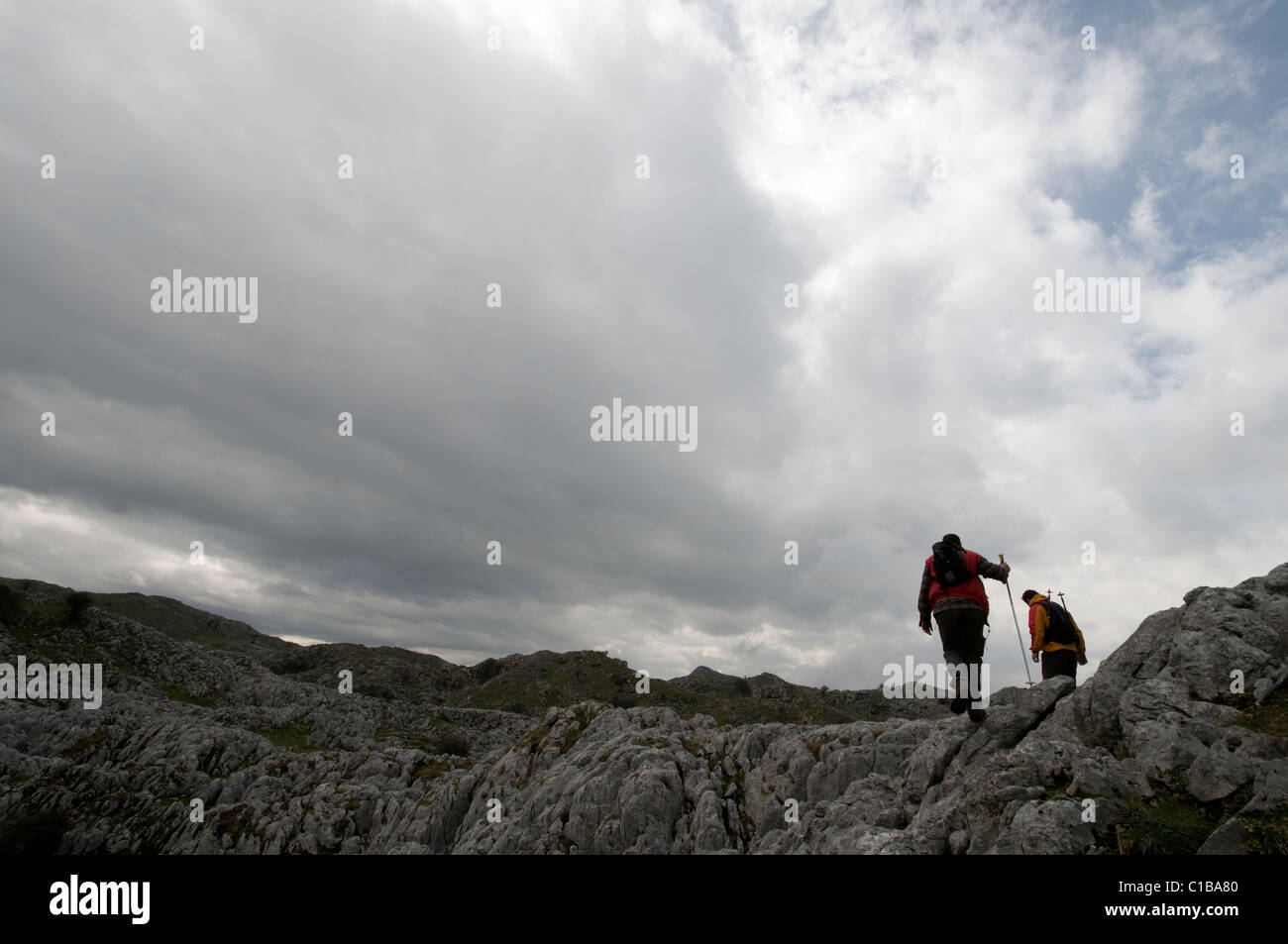Two hikers go trekking hi-res stock photography and images - Alamy