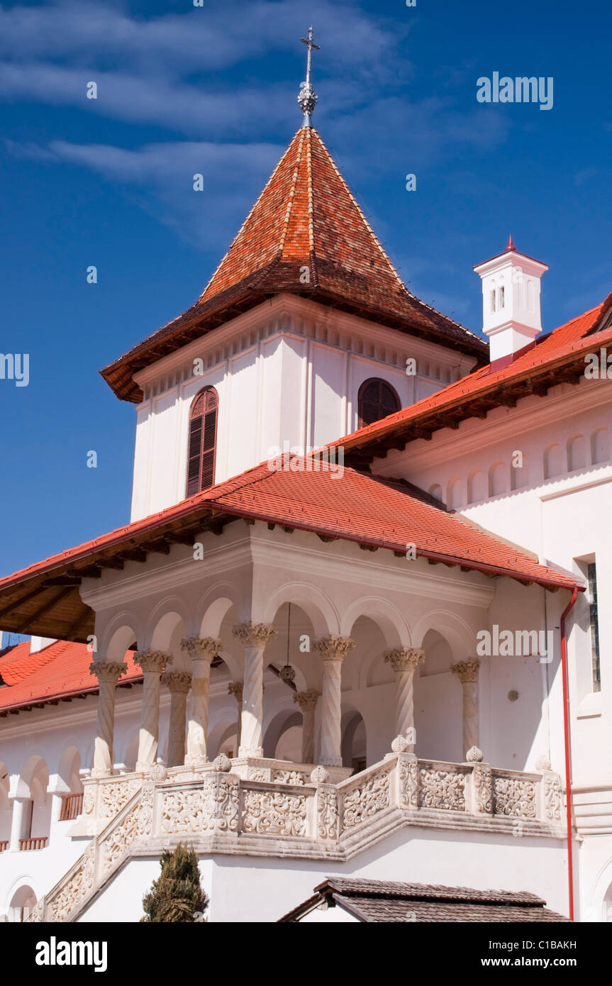 Sambata greek orthodox monastery in Transylvania Romania, example of romanian architecture style Stock Photo