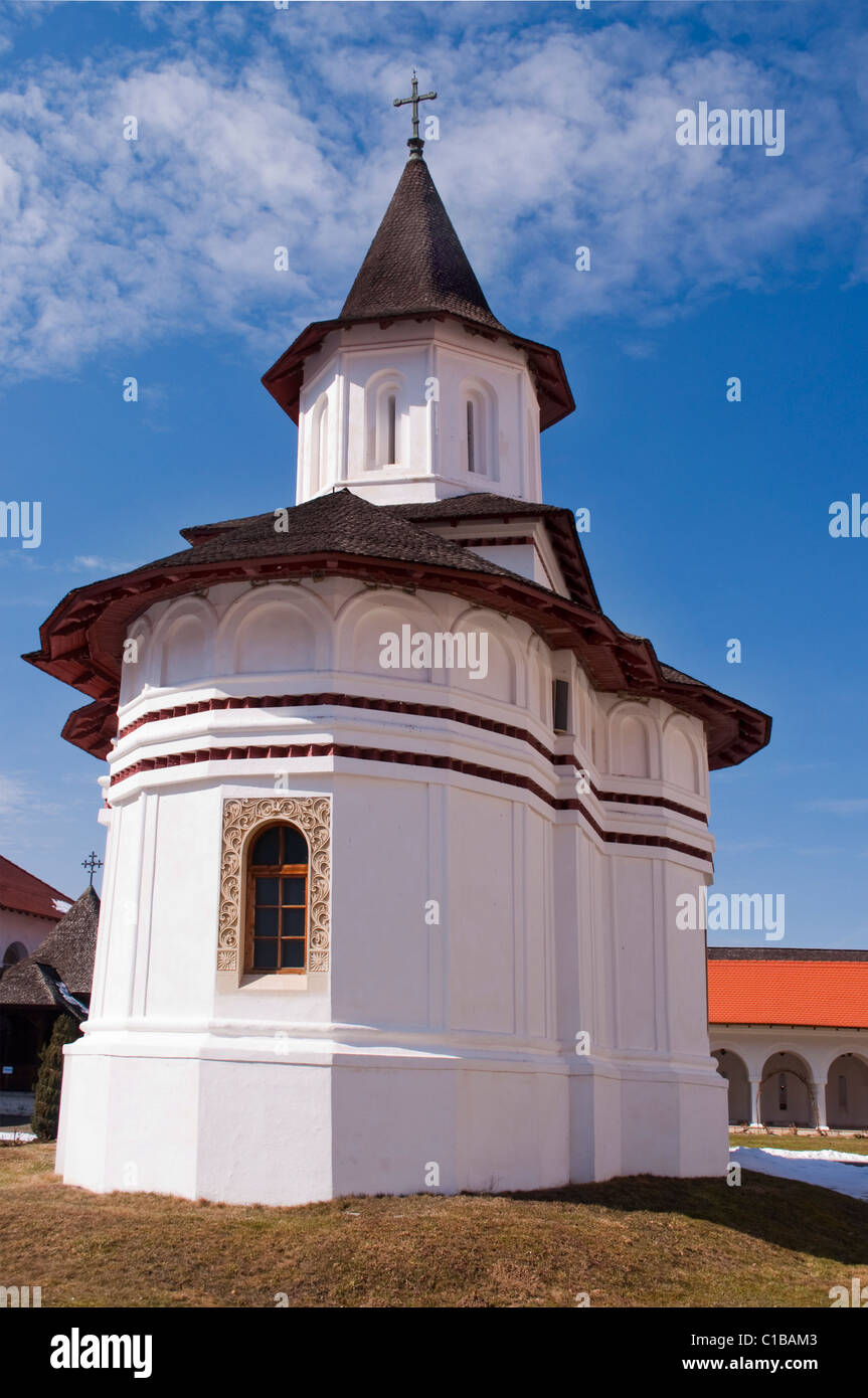 Orthodox church at Sambata monastery in Transylvania Romania Stock Photo