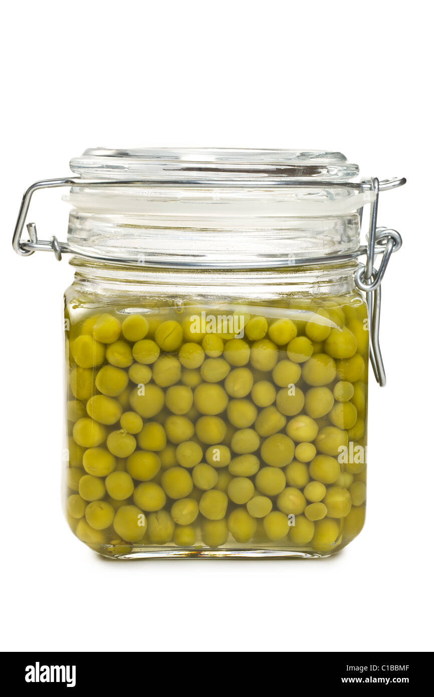 Download Canned Green Peas In Glass Jar Stock Photo Alamy Yellowimages Mockups