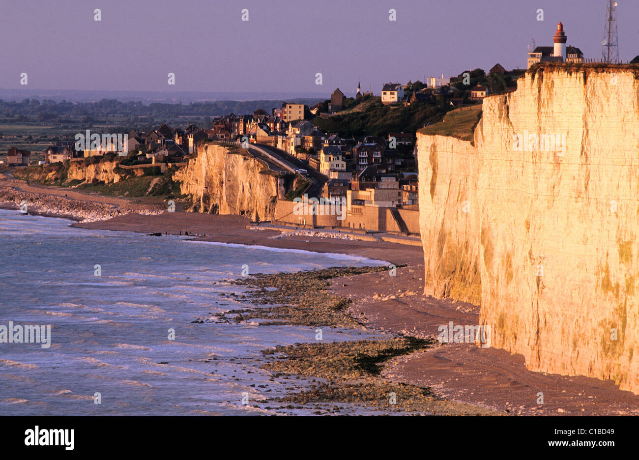 France, Somme, chalk cliffs of Ault Onival Stock Photo Alamy