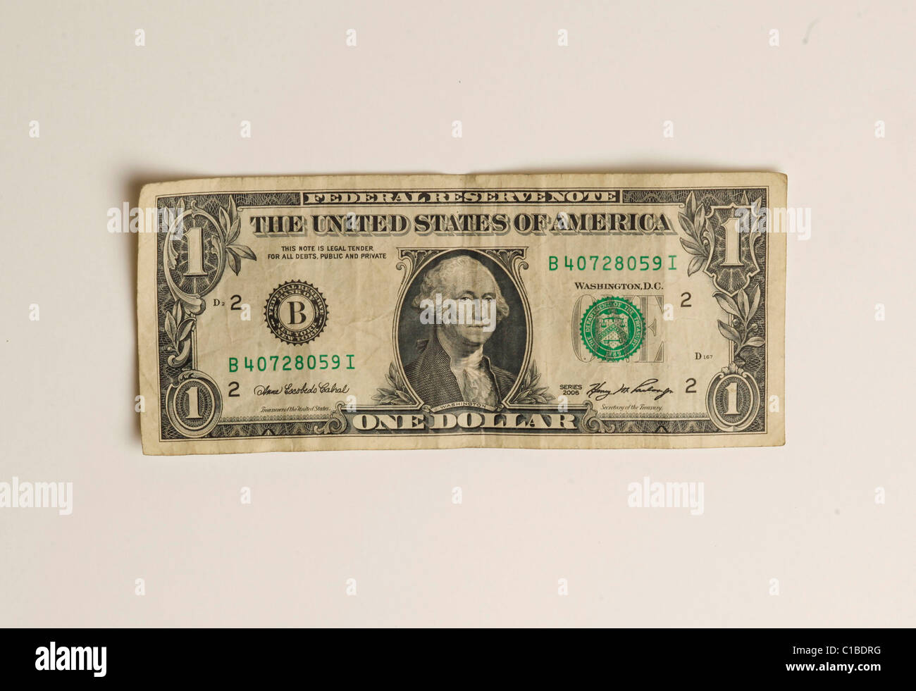 1 dollar note Stock Photo