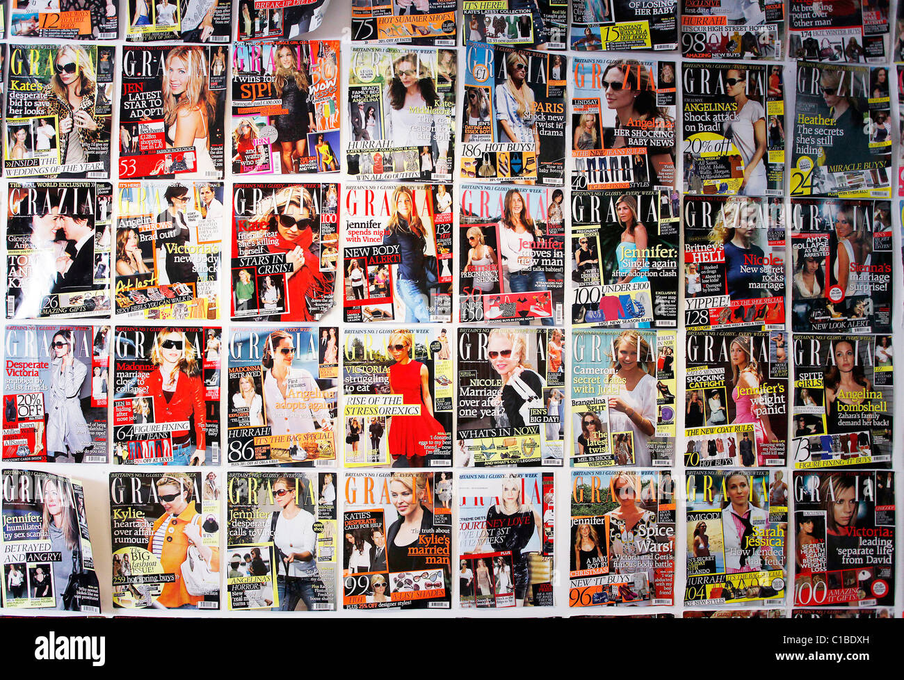 Grazia Magazines Stock Photo