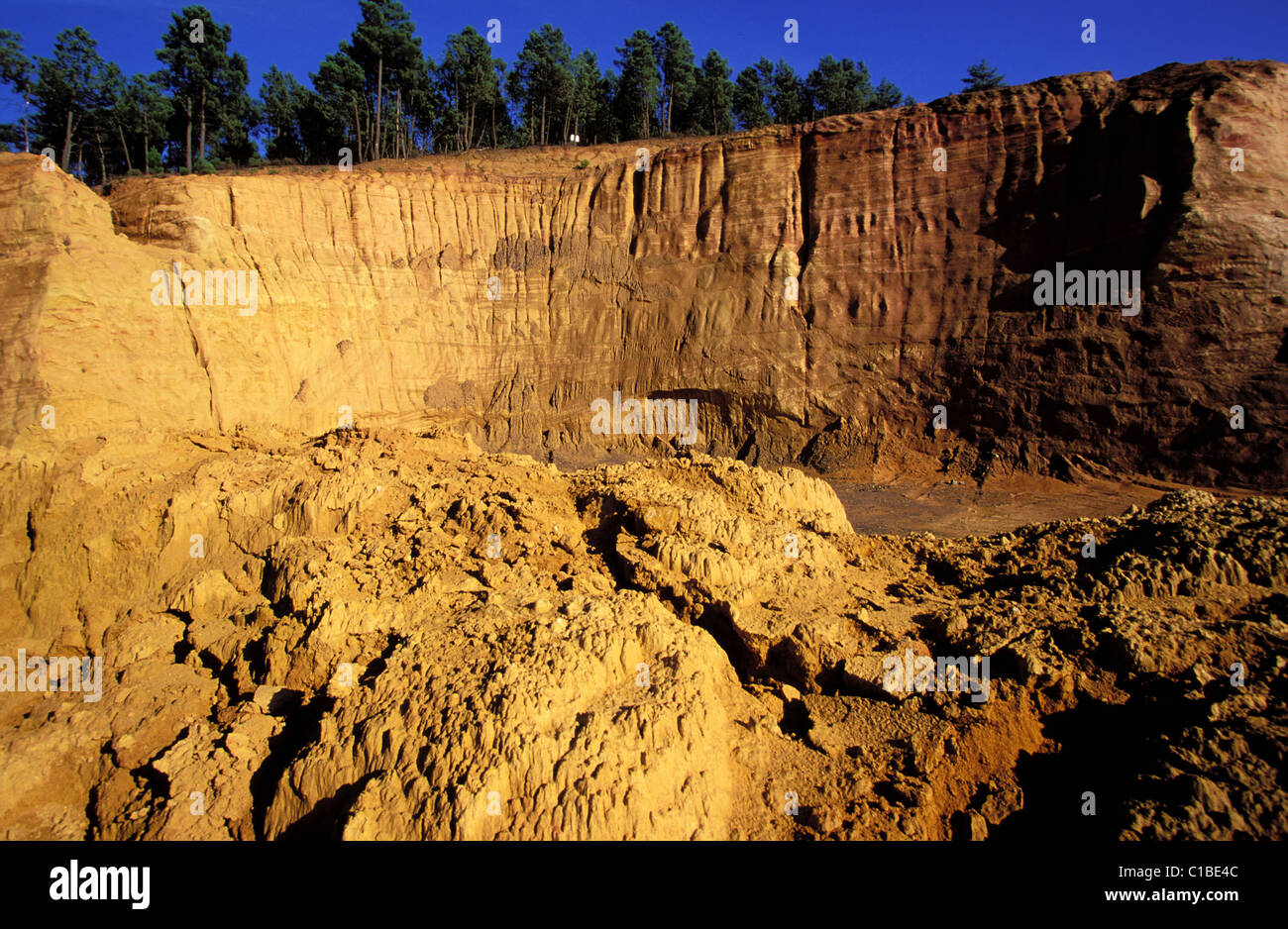 France, Vaucluse, Garcas, ochre quarry Stock Photo