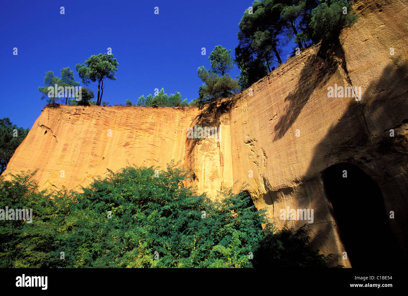 France, Vaucluse, Garcas, ochre quarry Stock Photo