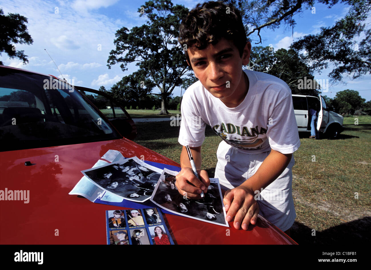 United States, Louisiana, Feufollet Cajun music band Stock Photo Alamy