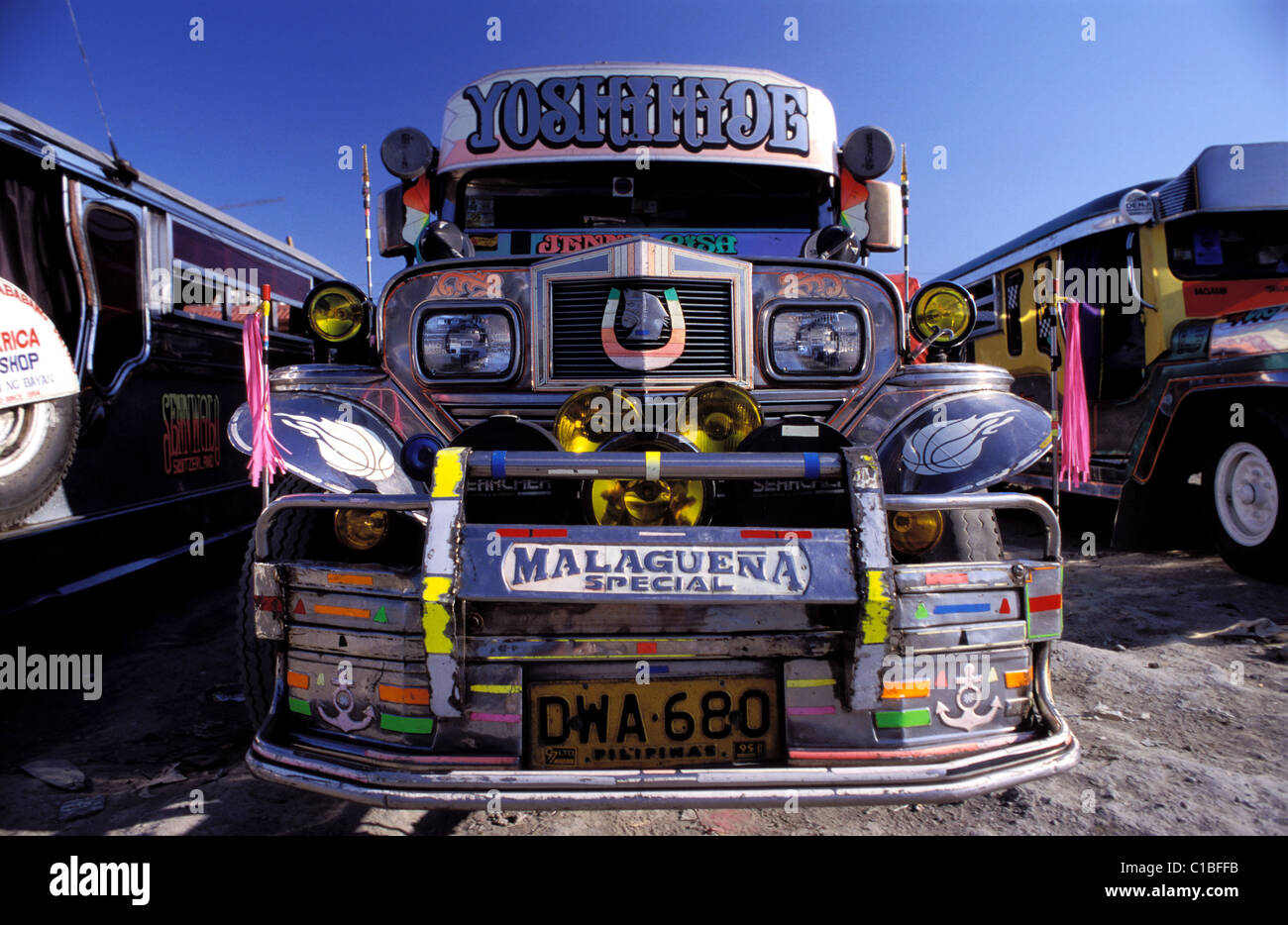 Philippines, Luzon Island, Manila, a jeepney, collective taxi Stock Photo