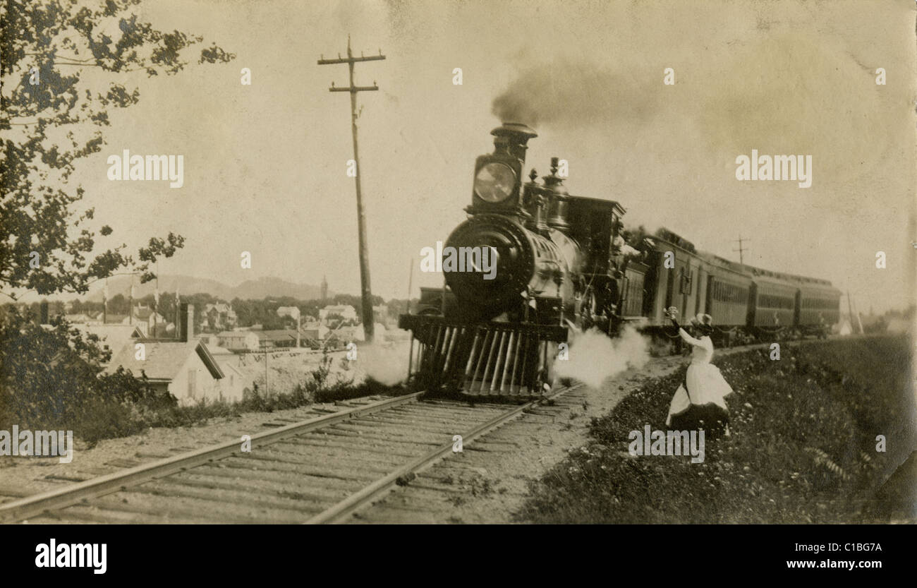 Trains in 1870s hi-res stock photography and images - Alamy