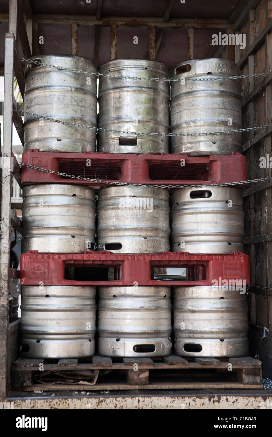beer cylinders Barrels Stock Photo Alamy