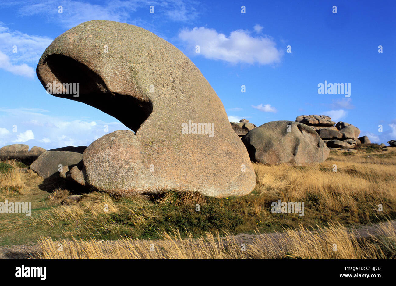 Pink Rocks France France, Cotes d'Armor, Ploumanach, rocks, pink granite Stock Photo - Alamy