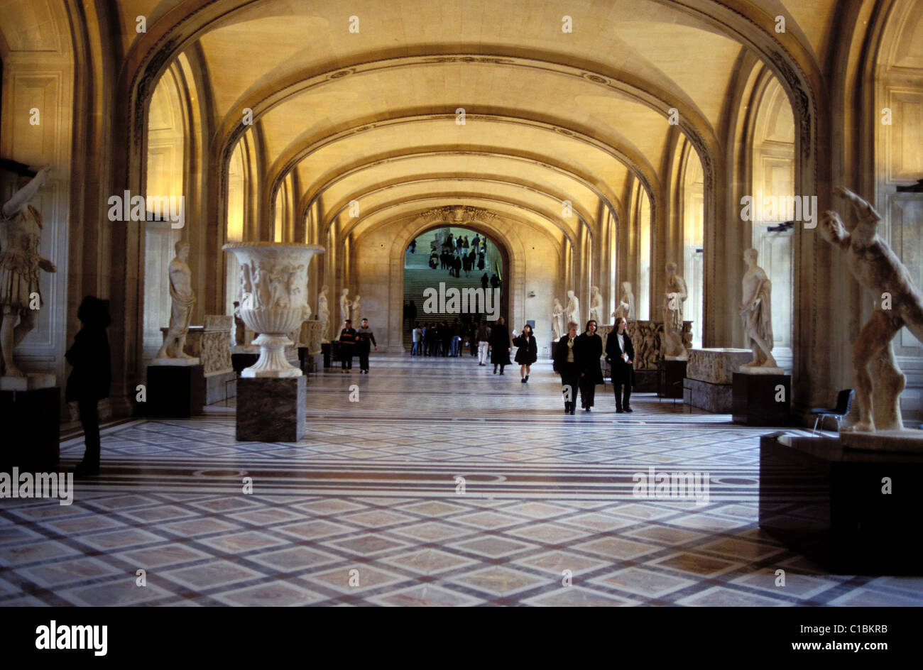 France, Paris, Louvre, Pavillon Denon Stock Photo