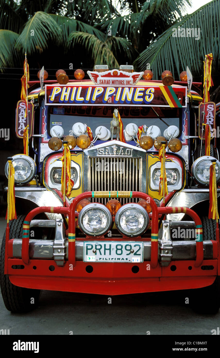 Philippines, Luzon Island, Banaue, jeepney (transportation Jeep) Stock Photo