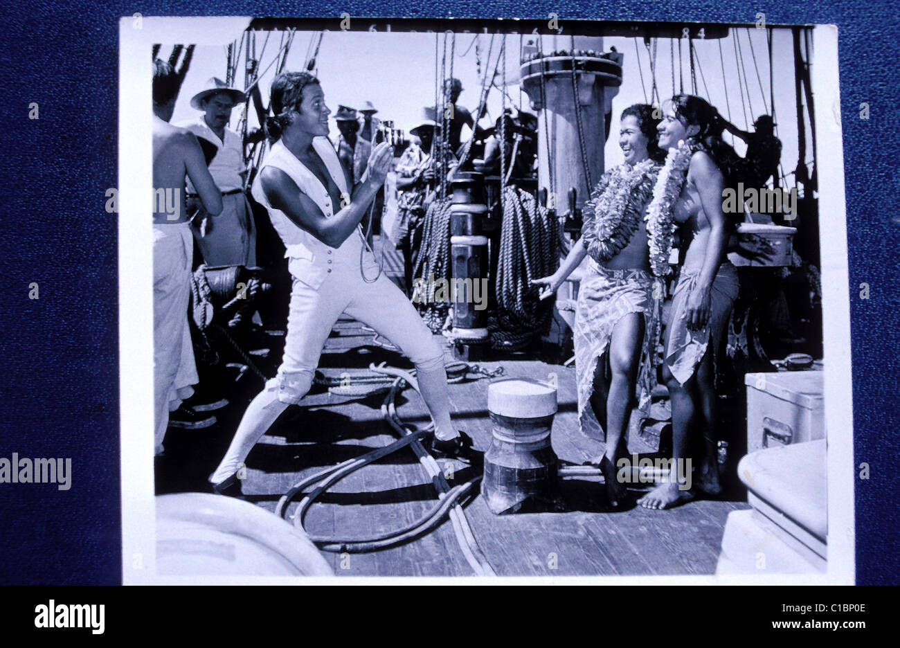France, French Polynesia, Tahiti Island, shooting of the film Mutiny on the Bounty (starring Marlon Brando) Stock Photo