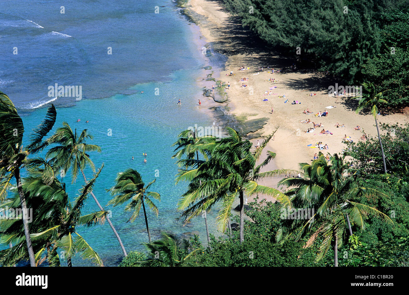 United States, Hawaii Islands, Kauai Island, Haena beach Stock Photo ...