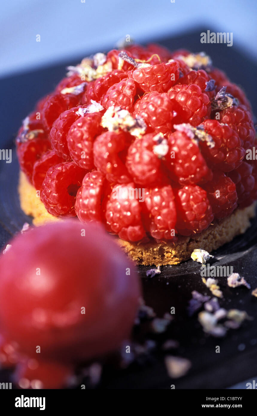 France, a dessert with red fruits Stock Photo Alamy