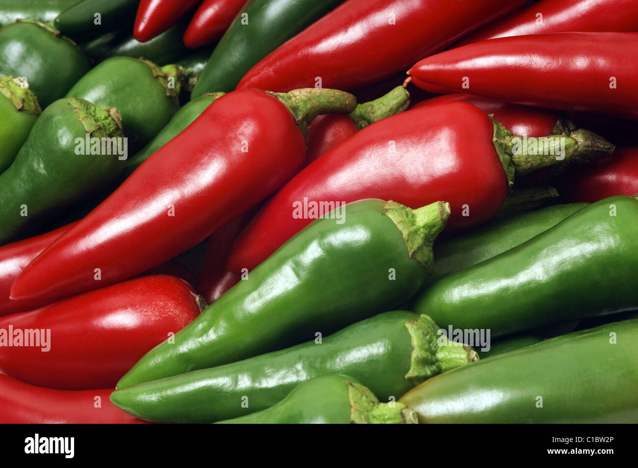 Jalapeno chilli peppers Stock Photo