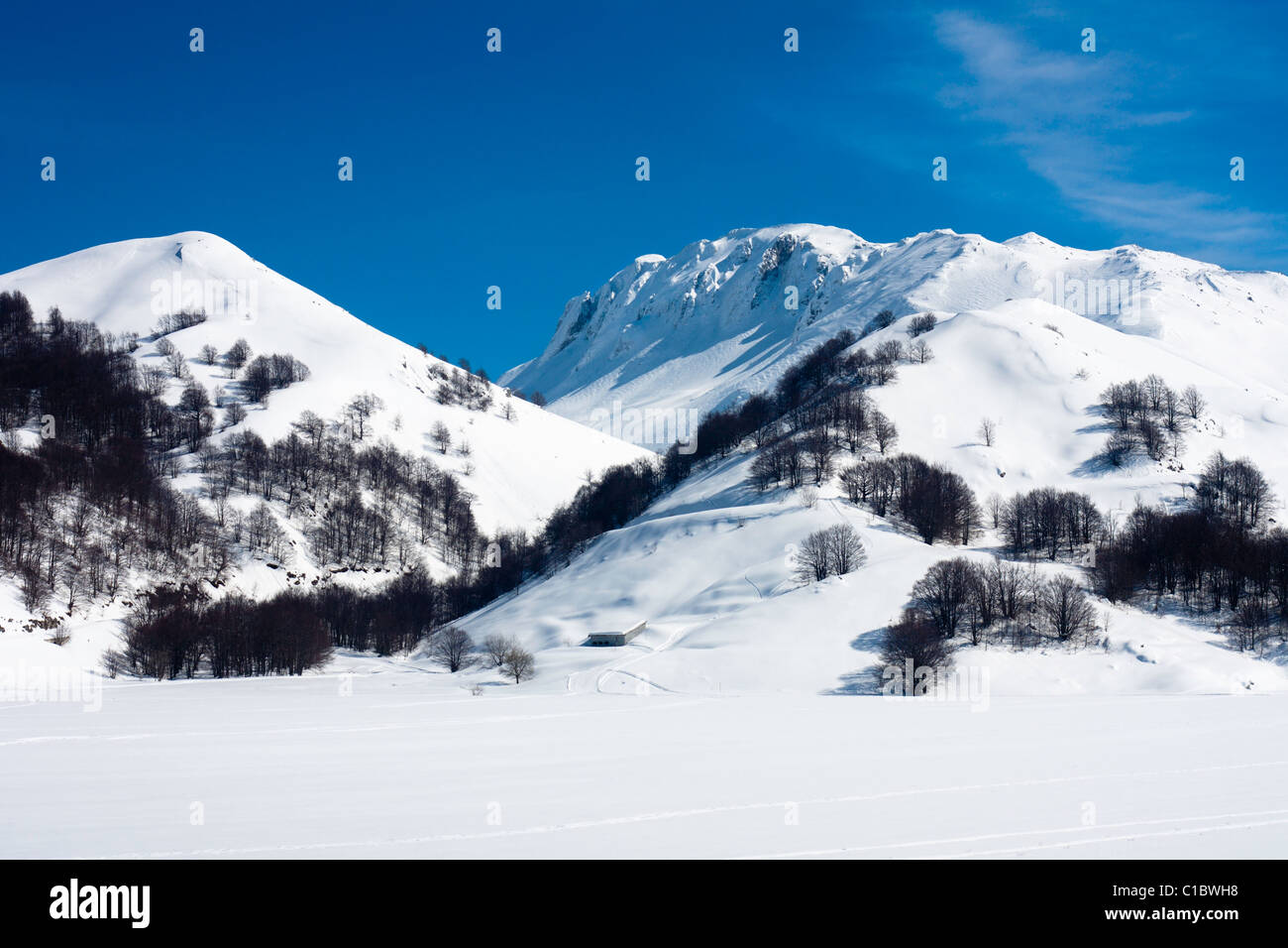 Mountains at Campitello Matese Ski Resort Stock Photo