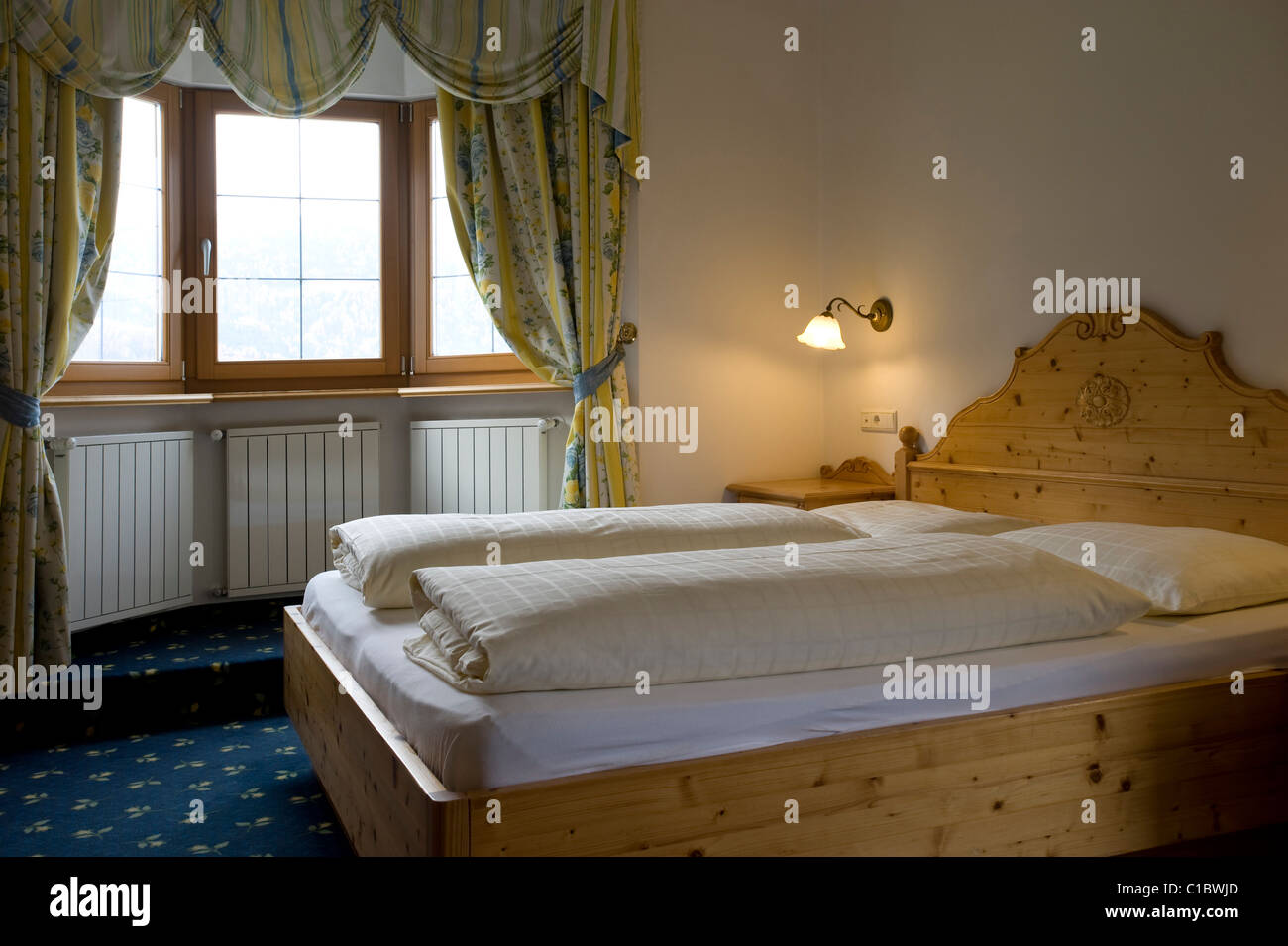 Room, Winkler Sporthotel, San Lorenzo, Val Pusteria, Alto Adige, Italy, Europe Stock Photo