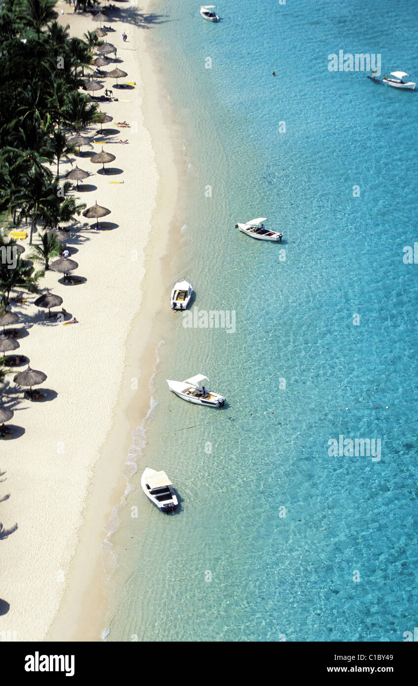 Mauritius Island, Riviere Noire district, beach of Le Paradis hotel
