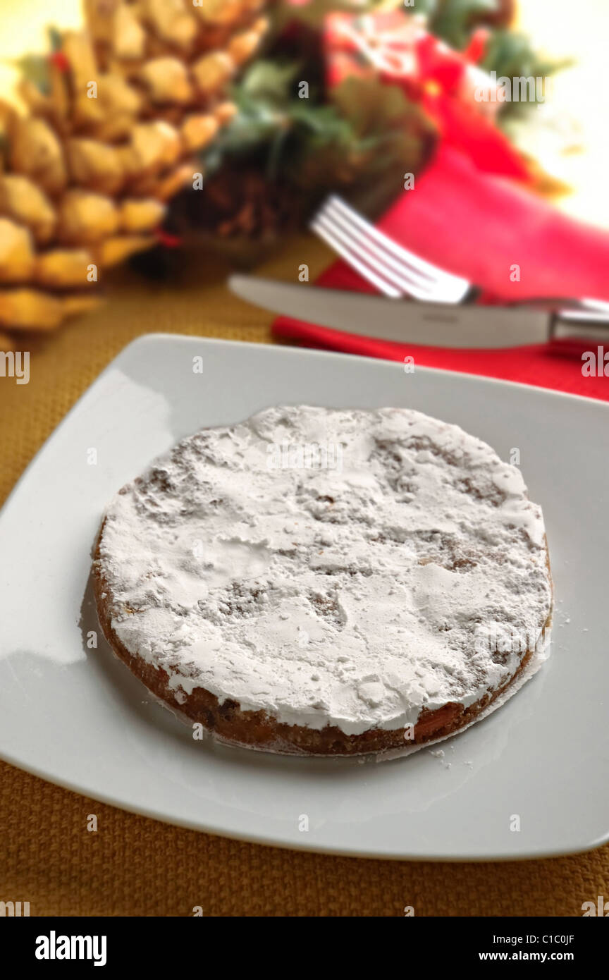 Panforte cakes, traditional Xmas cake, Italy, Europe Stock