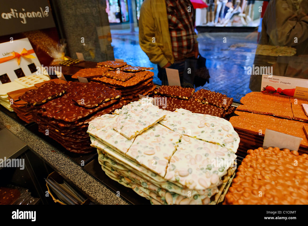 Chocolate shop Laderach Merkur, Via Nassa, Lugano, Switzerland, Europe